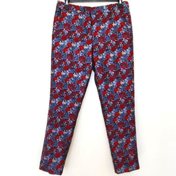 BCBGMaxAzria Dark‎ Navy Multi Allen Slim-Leg Cropped Pants - Picture 3 of 12